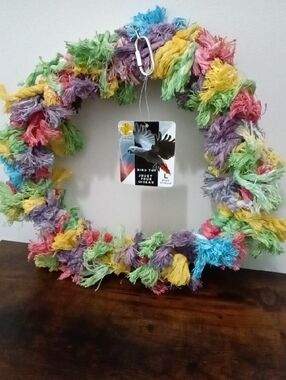 Featherland Paradise Cotton Snuggle Ring Bird Toy, Parrots,Congo Grey, Cockatoo